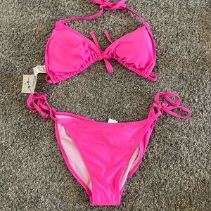 Hot pink bikini